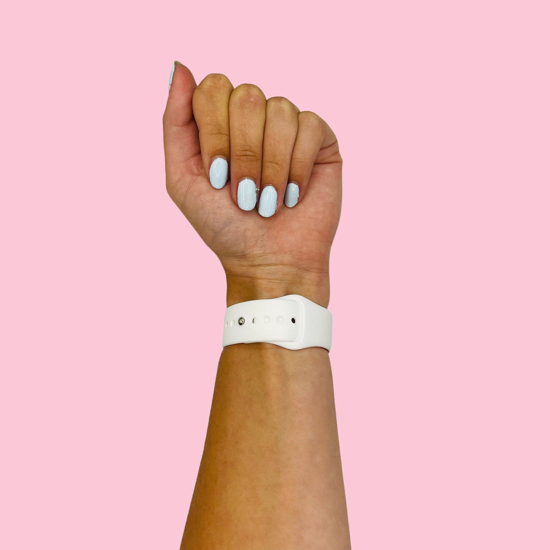 white-huawei-honor-s1-watch-straps-nz-silicone-button-watch-bands-aus